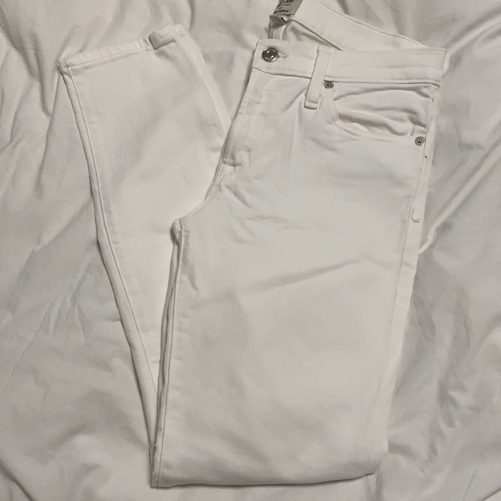 Jcrew White Skinny Jean 8in toothpick 28